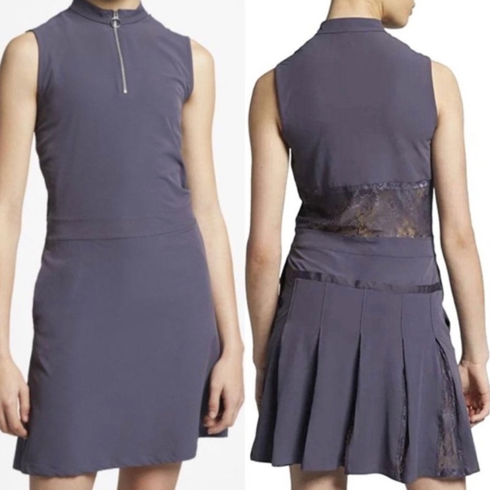 Nike DriFit flex golf dress skirt lace small NEW pickleball tennis muted purple